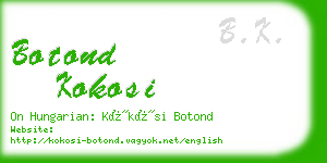 botond kokosi business card